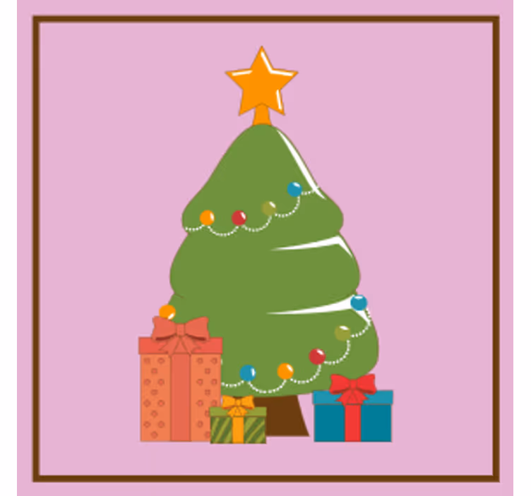 Christmas coasters for festive holiday gifts - TenStickers