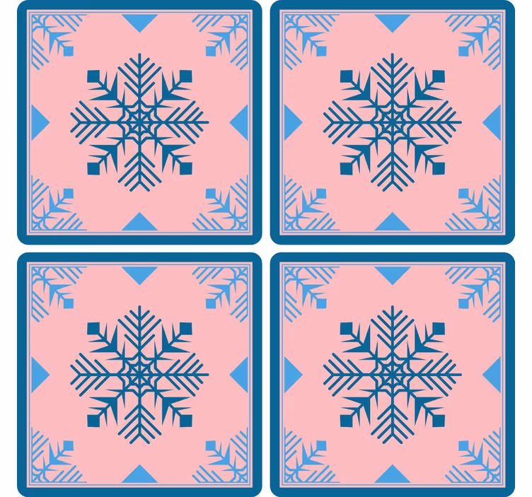 Christmas coasters snowflake patterned silicone mat - TenStickers