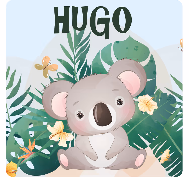 Personalisable coasters with cute koala art - TenStickers