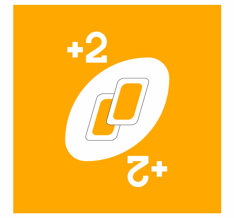 Geek coasters two interlinked shapes with numbers - TenStickers