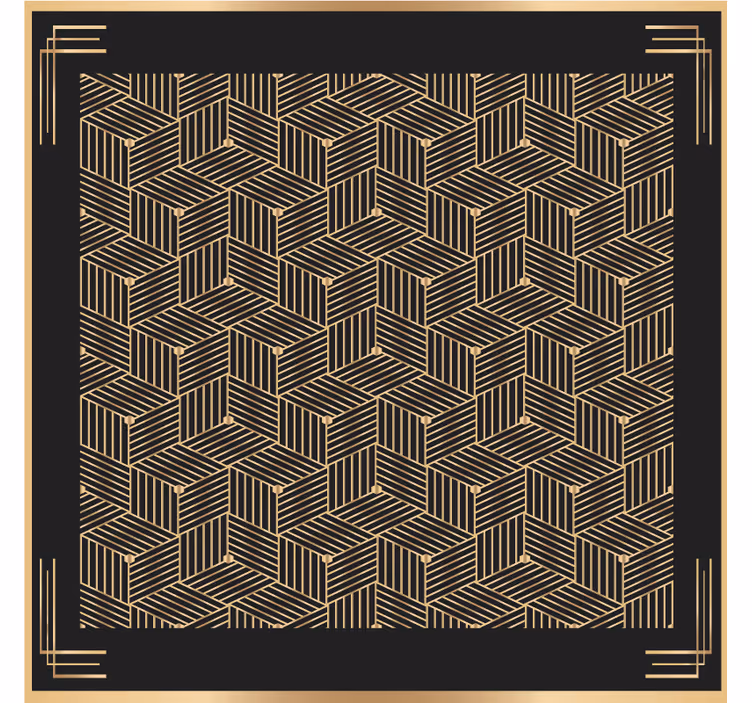 Texture coasters with geometric leaf design - TenStickers