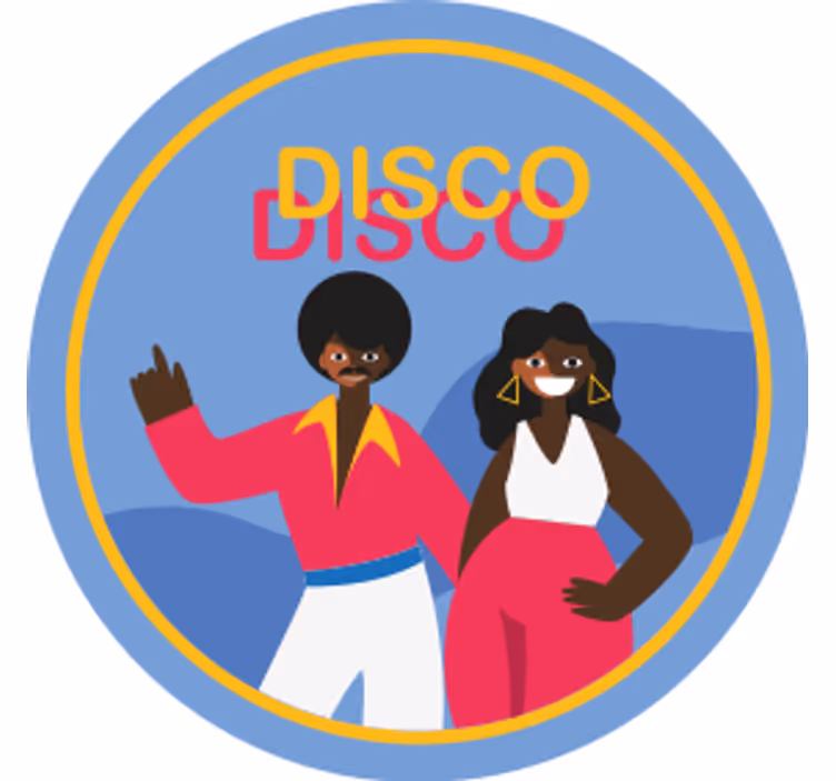 Geek coasters disco dance celebration - TenStickers