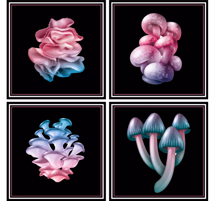 Modern coasters in gentle floral designs - TenStickers