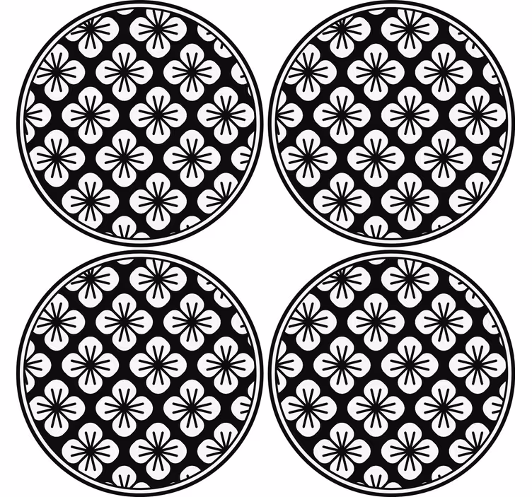 Texture coasters botanical textured surface - TenStickers