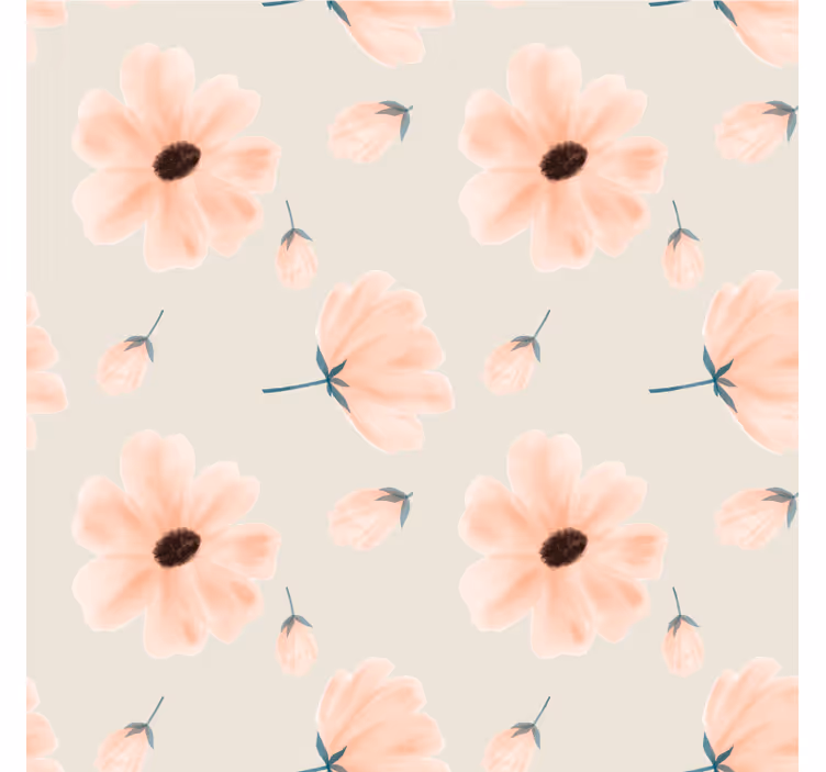 Texture coasters floral design with soft petals - TenStickers