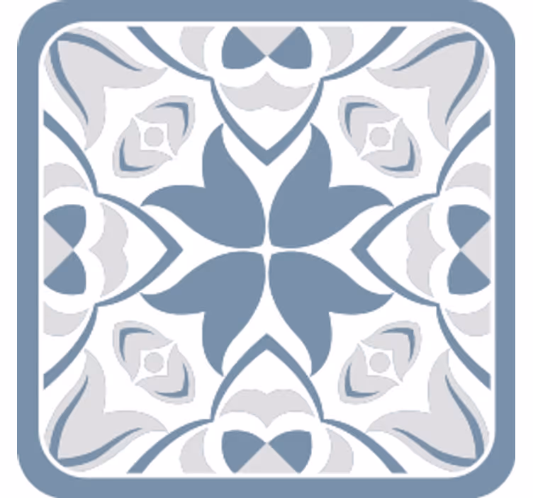 Texture coasters with elegant floral design - TenStickers