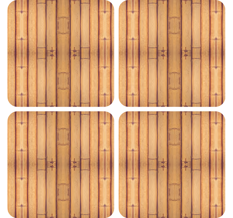 Texture coasters with bamboo textured surface - TenStickers