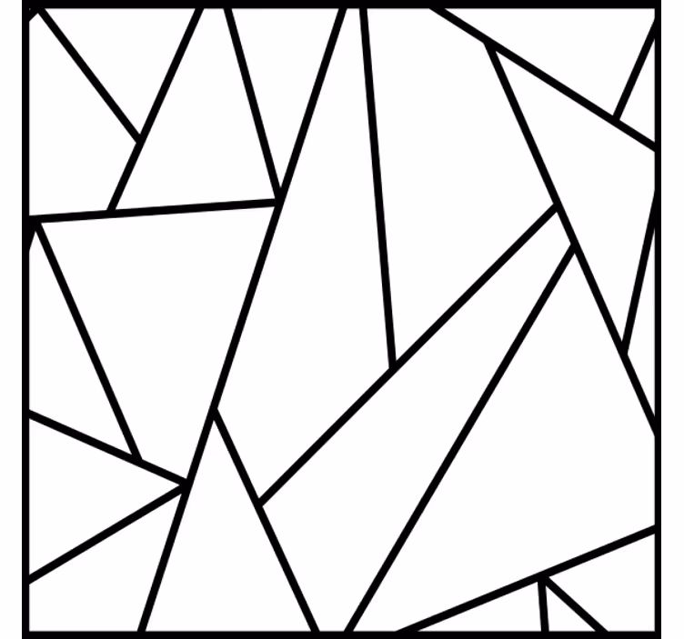 Texture coasters geometric black lines - TenStickers