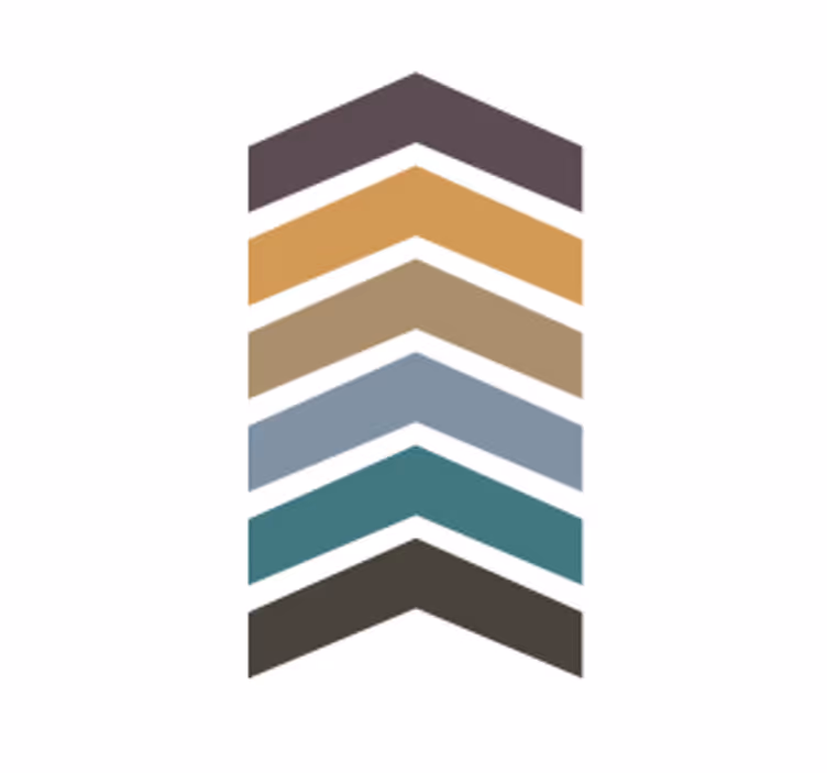 Texture coasters layered chevron design - TenStickers