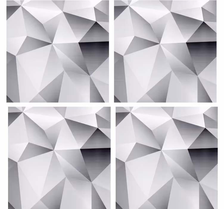 Texture coasters with geometric metallic design - TenStickers