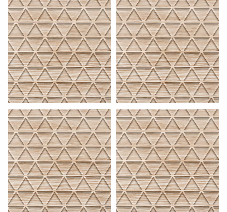 Texture coasters with textured geometric pattern - TenStickers