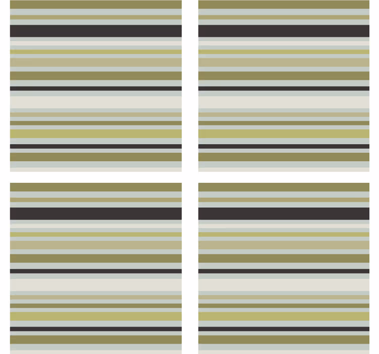 Texture coasters green and black striped design - TenStickers