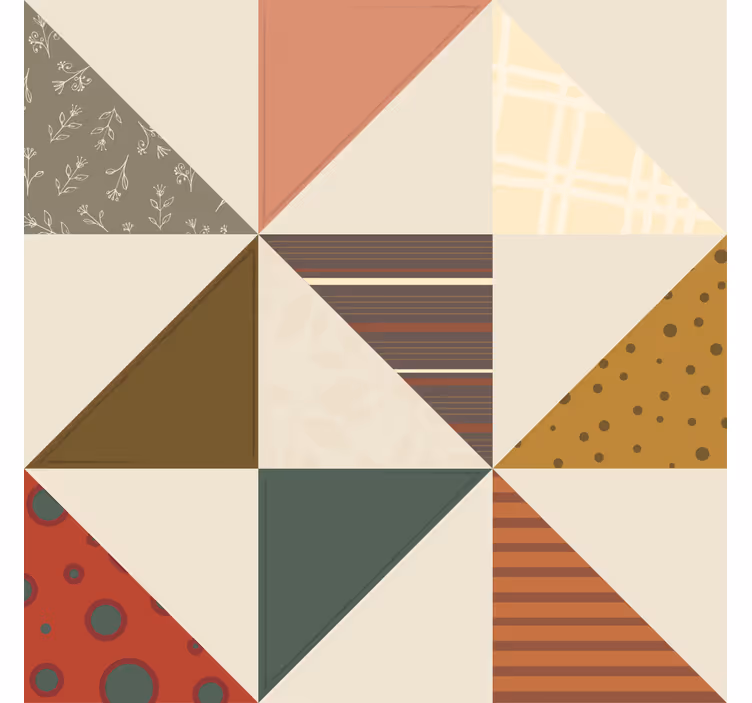 Texture coasters in geometric color segments - TenStickers