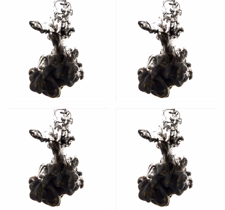 Fluid black ink swirl texture coasters - TenStickers