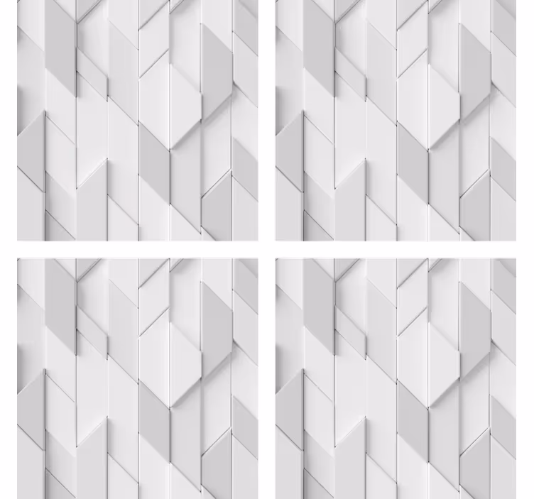 Texture coasters with geometric relief design - TenStickers