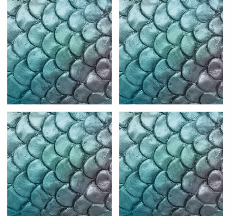Texture coasters with scales texture pattern - TenStickers