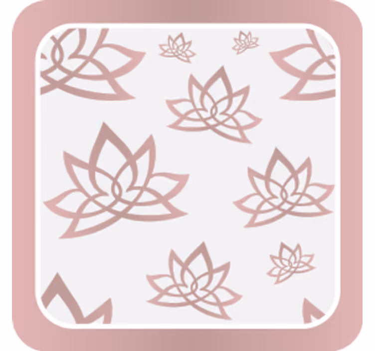 Texture coasters lotus pattern design - TenStickers