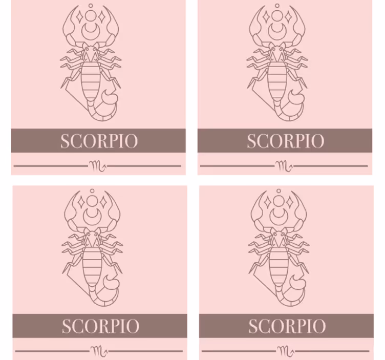 Personalised coasters with scorpio zodiac sign - TenStickers