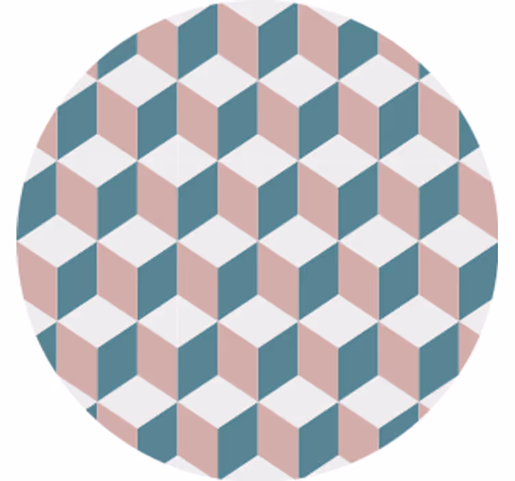 Texture coasters geometric cube design - TenStickers