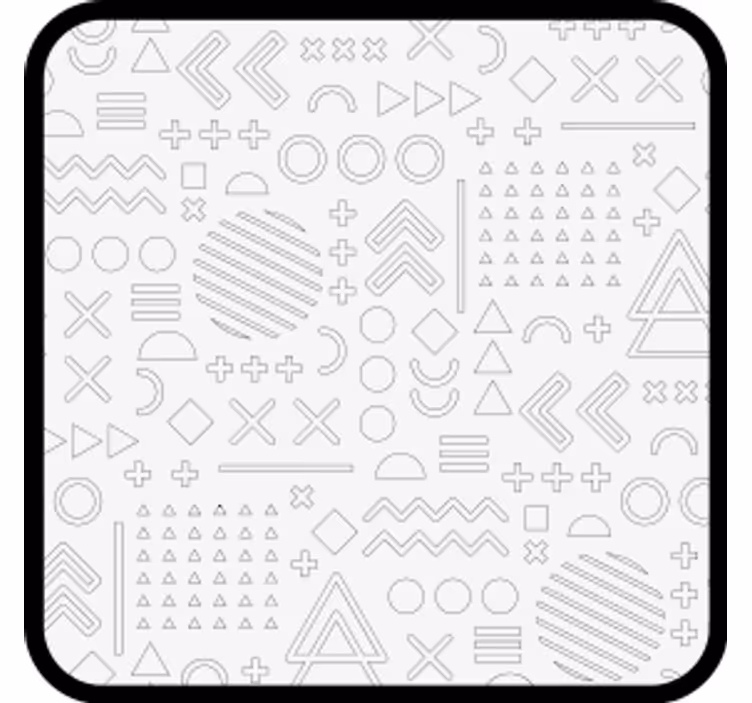 Texture coasters with abstract geometric patterns - TenStickers