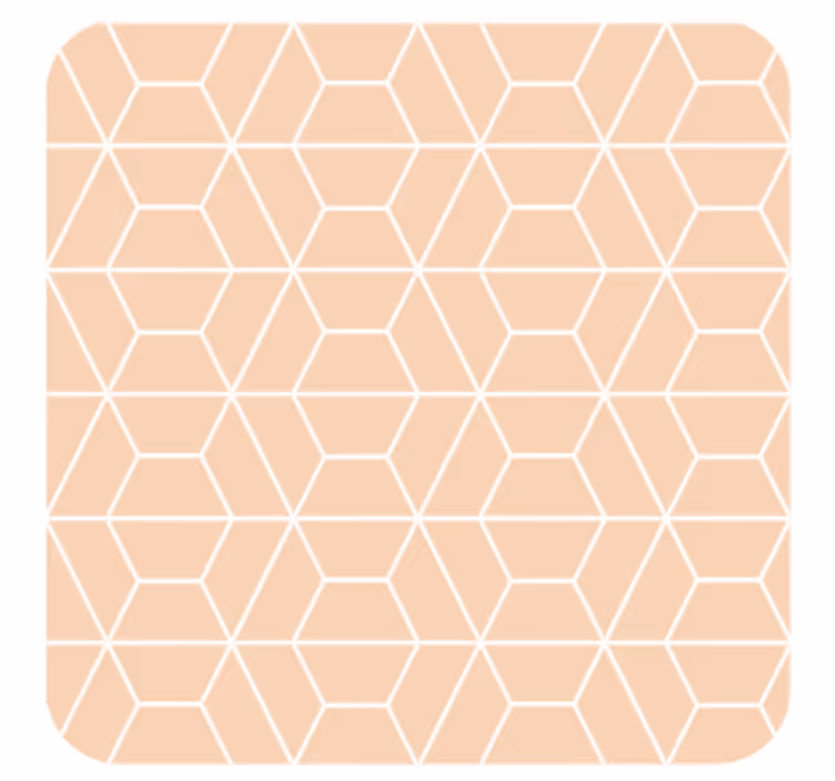 Texture coasters geometric hexagonal design - TenStickers