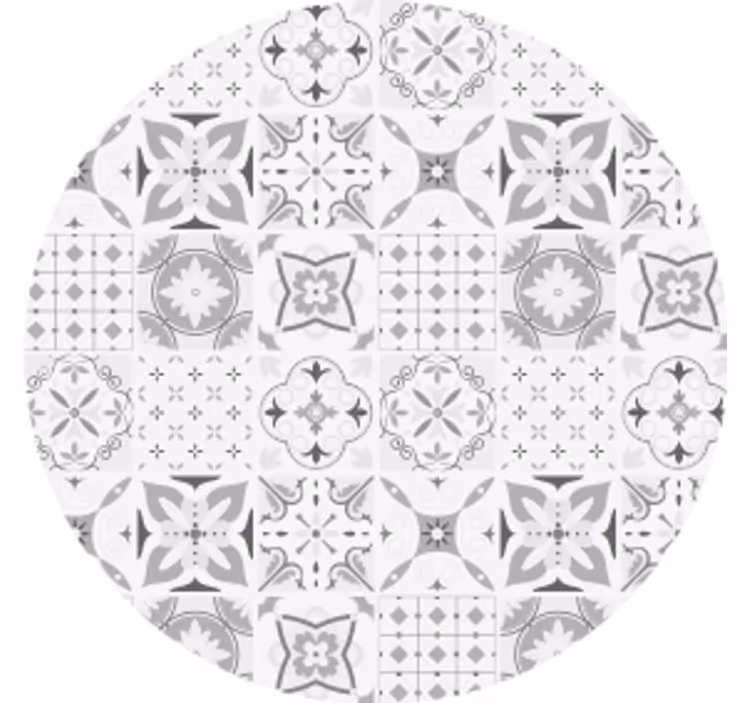 Texture coasters geometric floral design - TenStickers