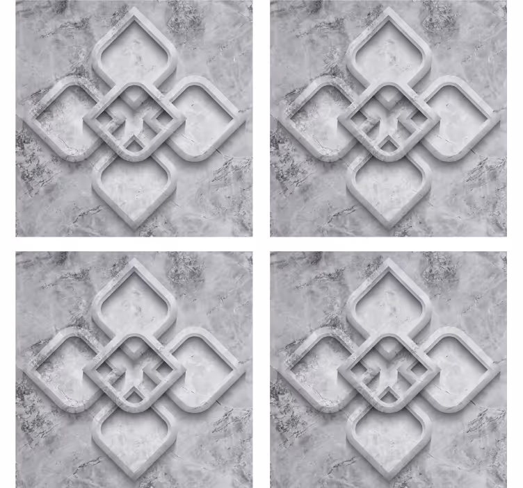 Elaborate grey motif texture coasters - TenStickers