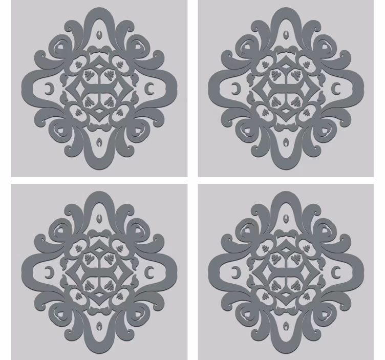 Texture coasters with detailed pattern design - TenStickers