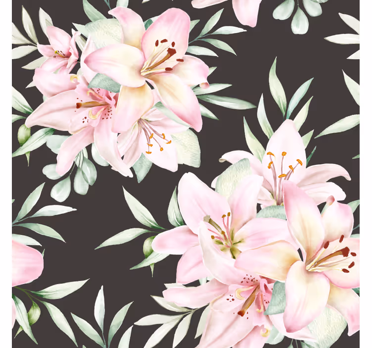 Geek coasters botanical arrangement with lilies - TenStickers