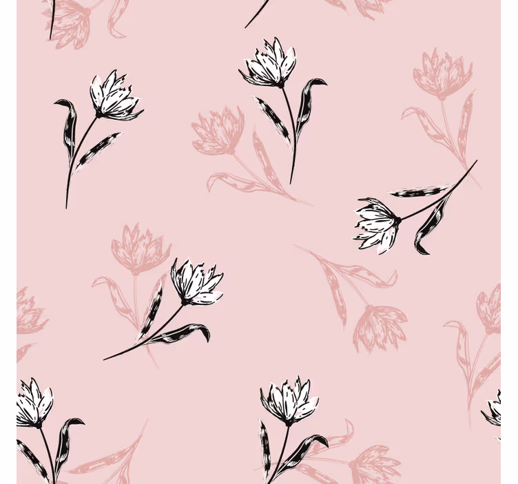 Texture coasters floral design in soft colors - TenStickers