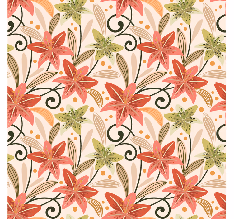 Texture coasters with floral pattern accents - TenStickers