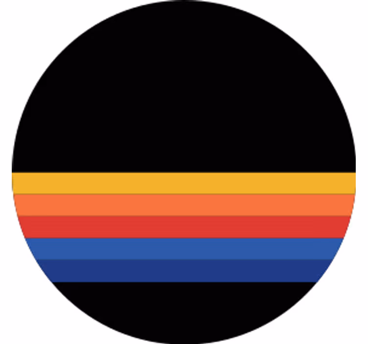 Texture coasters colorful striped circular design - TenStickers