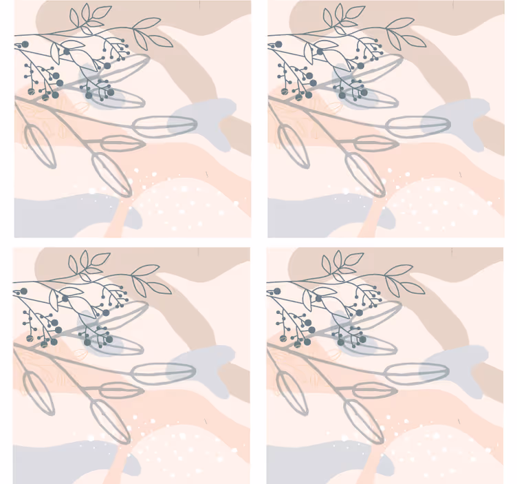 Texture coasters floral abstract designs - TenStickers