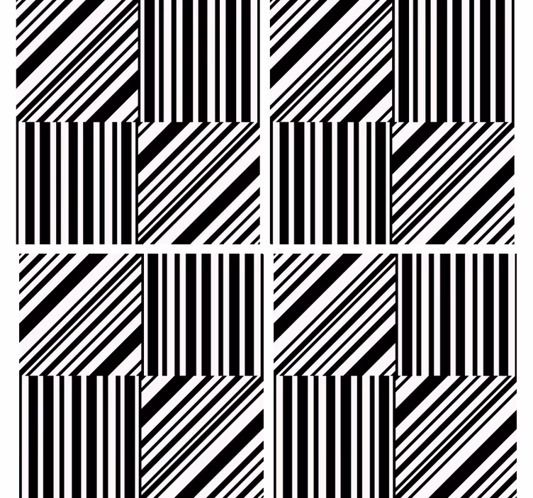 Texture coasters striped pattern squares - TenStickers