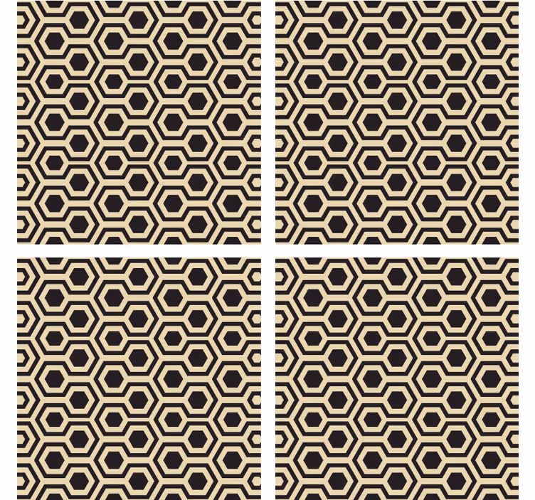 Texture coasters honeycomb pattern design - TenStickers