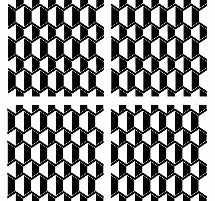 Texture coasters with geometric black and white design - TenStickers