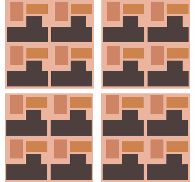 Texture coasters geometric block design - TenStickers