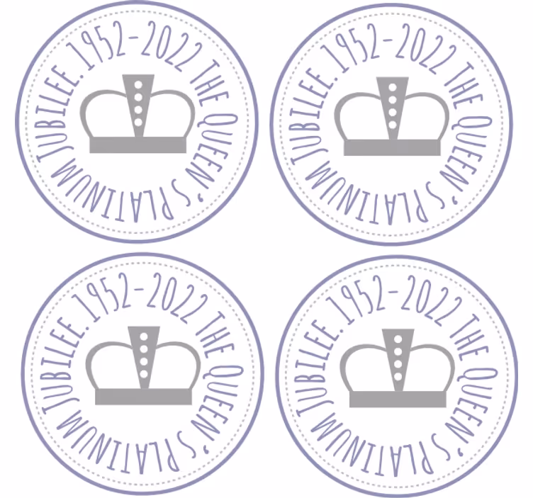 Platinum Jubilee more coasters - TenStickers