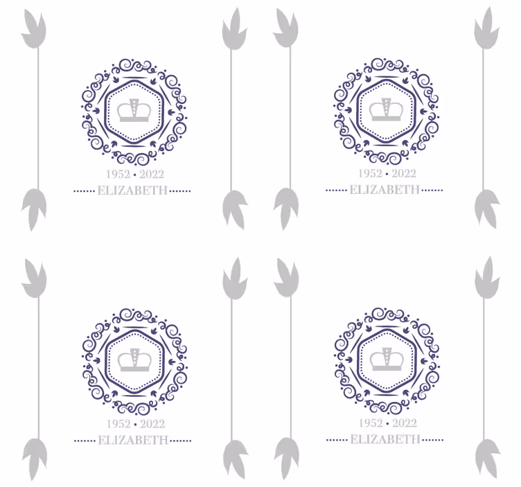 Platinum Jubilee personalized coasters - TenStickers
