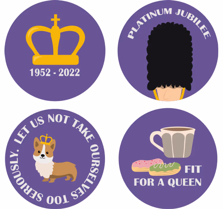 Queens Jubilee more coasters - TenStickers
