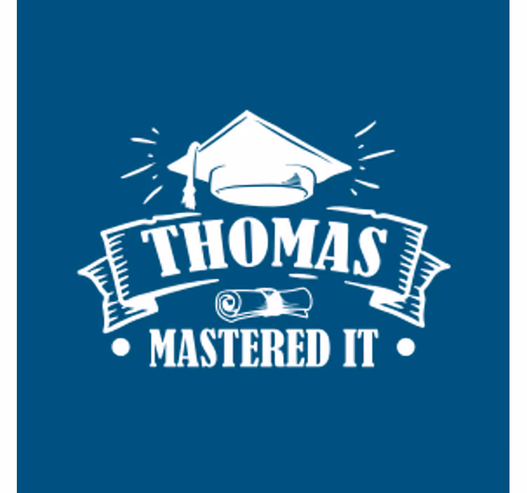 Mastered It personalized coasters - TenStickers