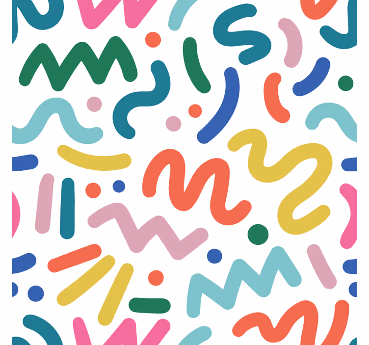 Abstract coloured shapes modern coaster - TenStickers