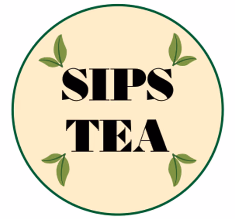 Sips tea text drink coasters - TenStickers