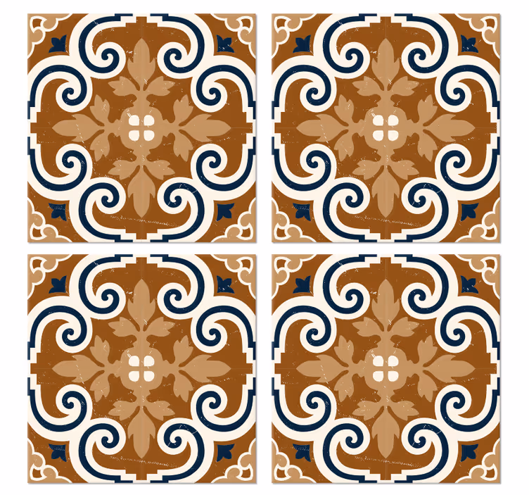 Cement Style Tiles tile coasters - TenStickers