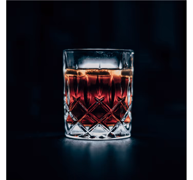 Bourbon Glass more coasters - TenStickers