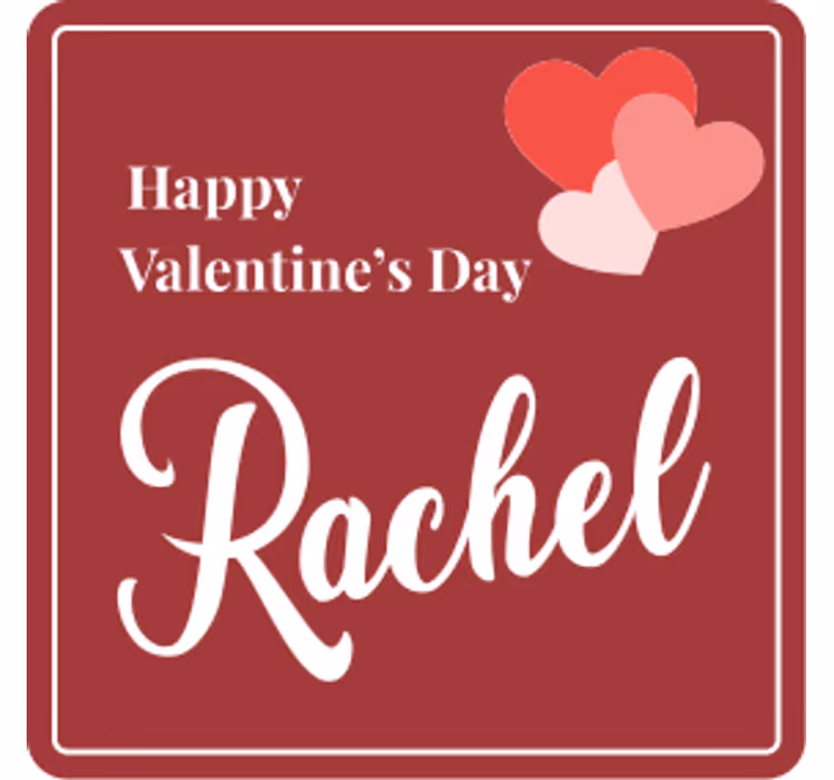 Personalised valentines day coasters - TenStickers