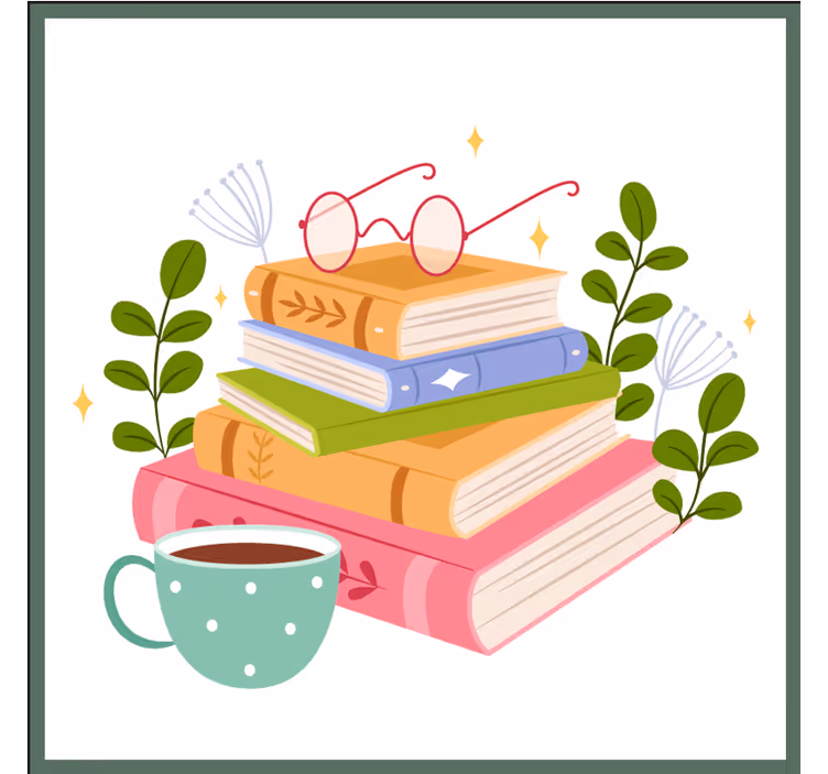 Books and coffee coasters - TenStickers