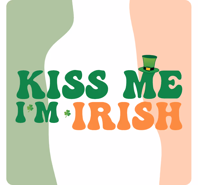 Kiss Me I'm Irish Bar Coasters - TenStickers