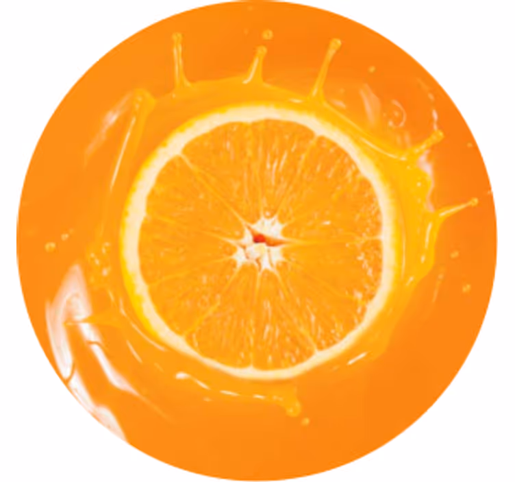 Orange juice drinks coaster - TenStickers