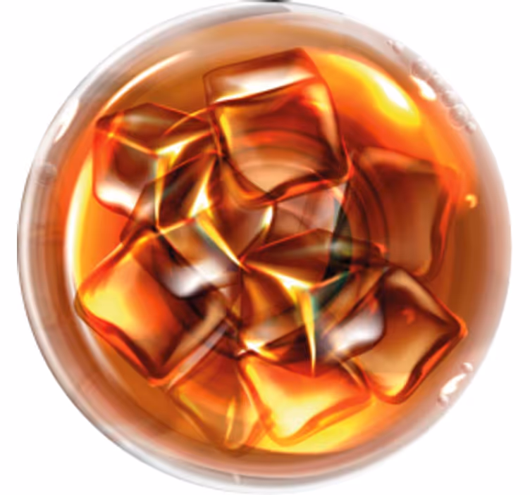 Whiskey glass drinks coaster - TenStickers